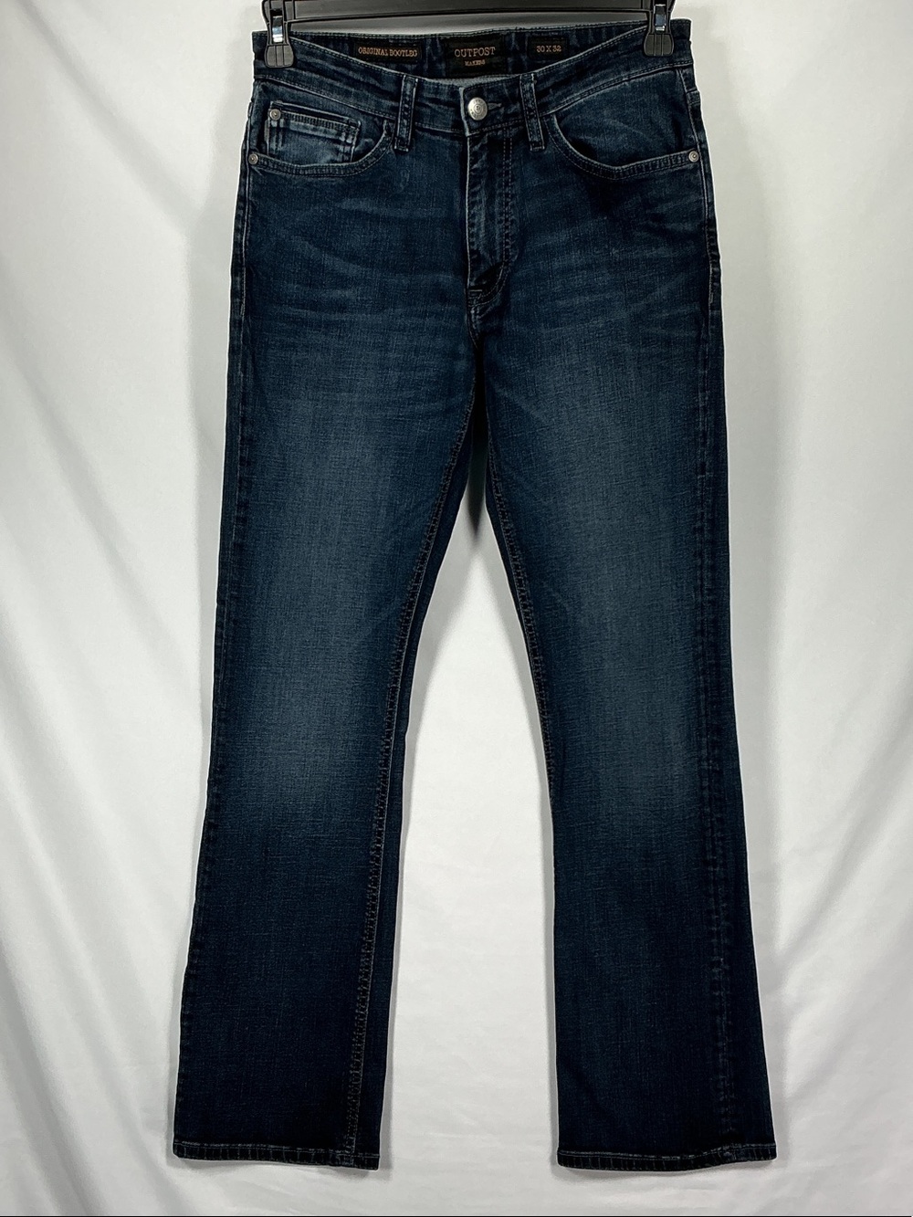 Outpost Makers Buckle Original Bootleg Dark Wash Stretch Jeans 30x32 Blue